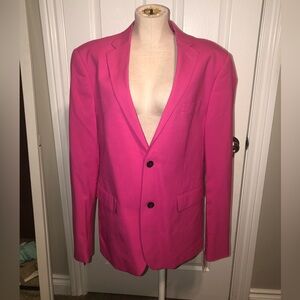 Lindbergh Men's Hot Pink Blazer - Classic Two-Button Suit Jacket